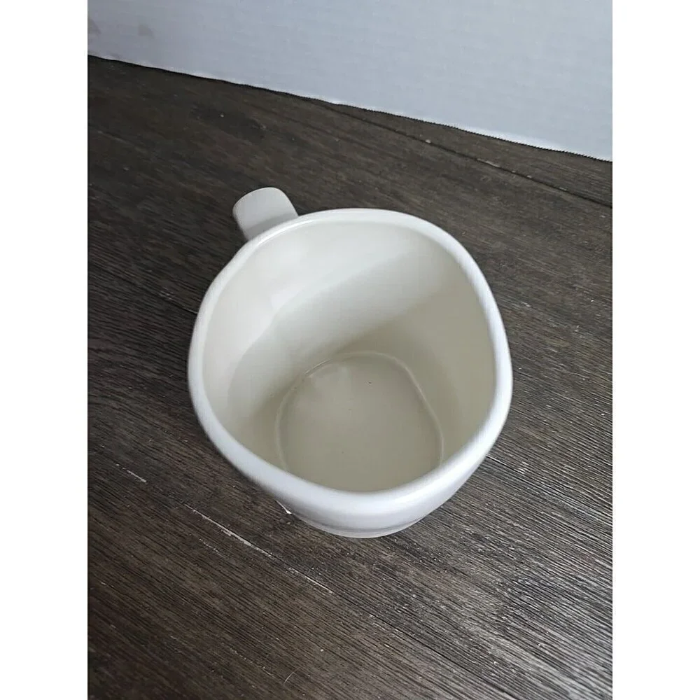 NWT Rae Dunn Magenta Artisan Equality Ceramic Coffee Mug White Black Writing